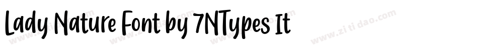 Lady Nature Font by 7NTypes Italic字体转换